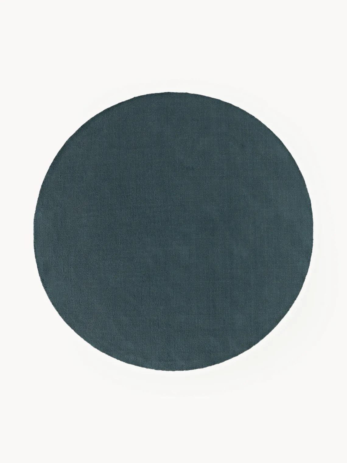 Redonda|Alfombras Rectangulares>Westwing Collection Alfombra redonda de algodón artesanal Lora Azul petróleo