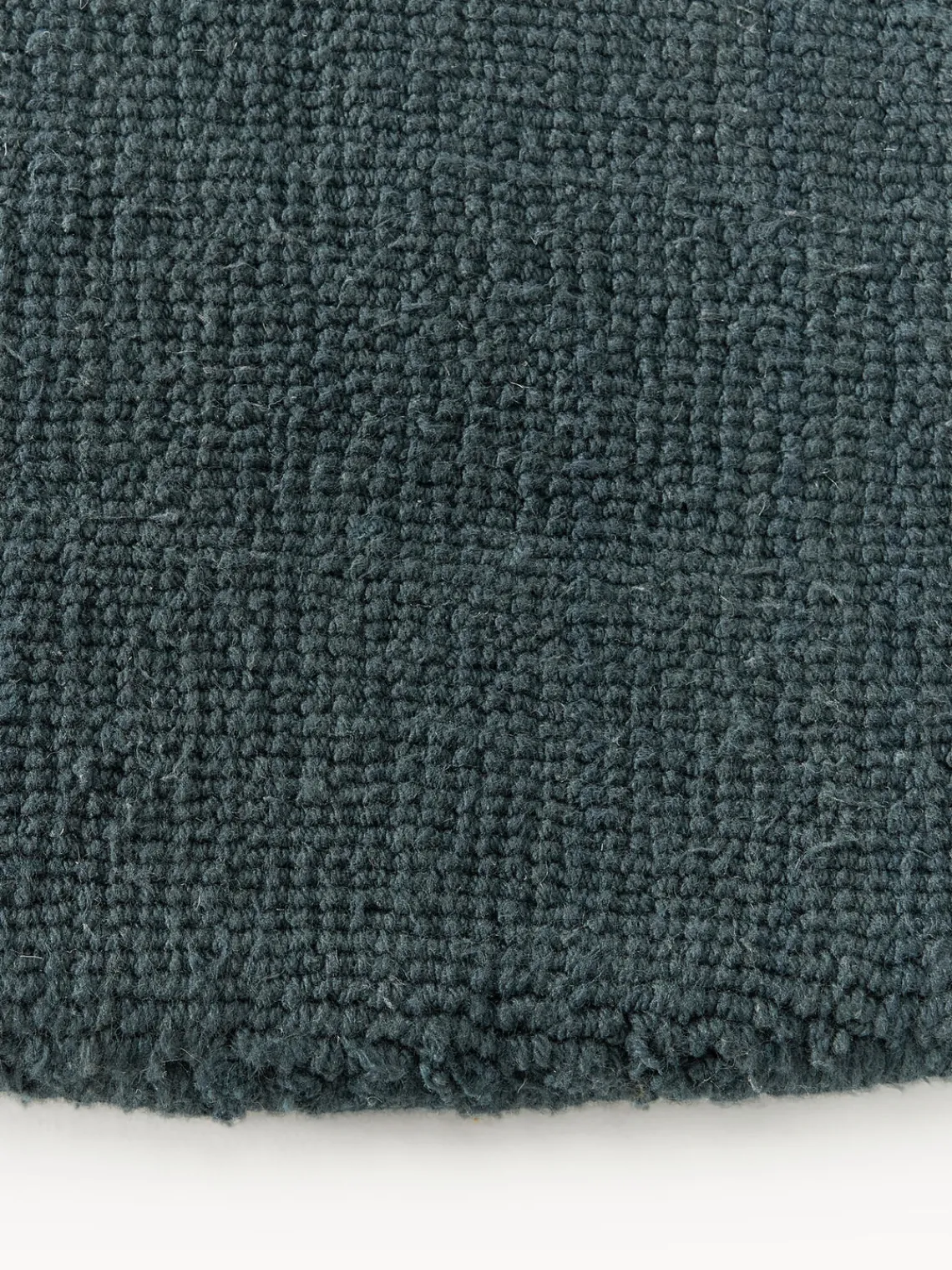 Redonda|Alfombras Rectangulares>Westwing Collection Alfombra redonda de algodón artesanal Lora Azul petróleo