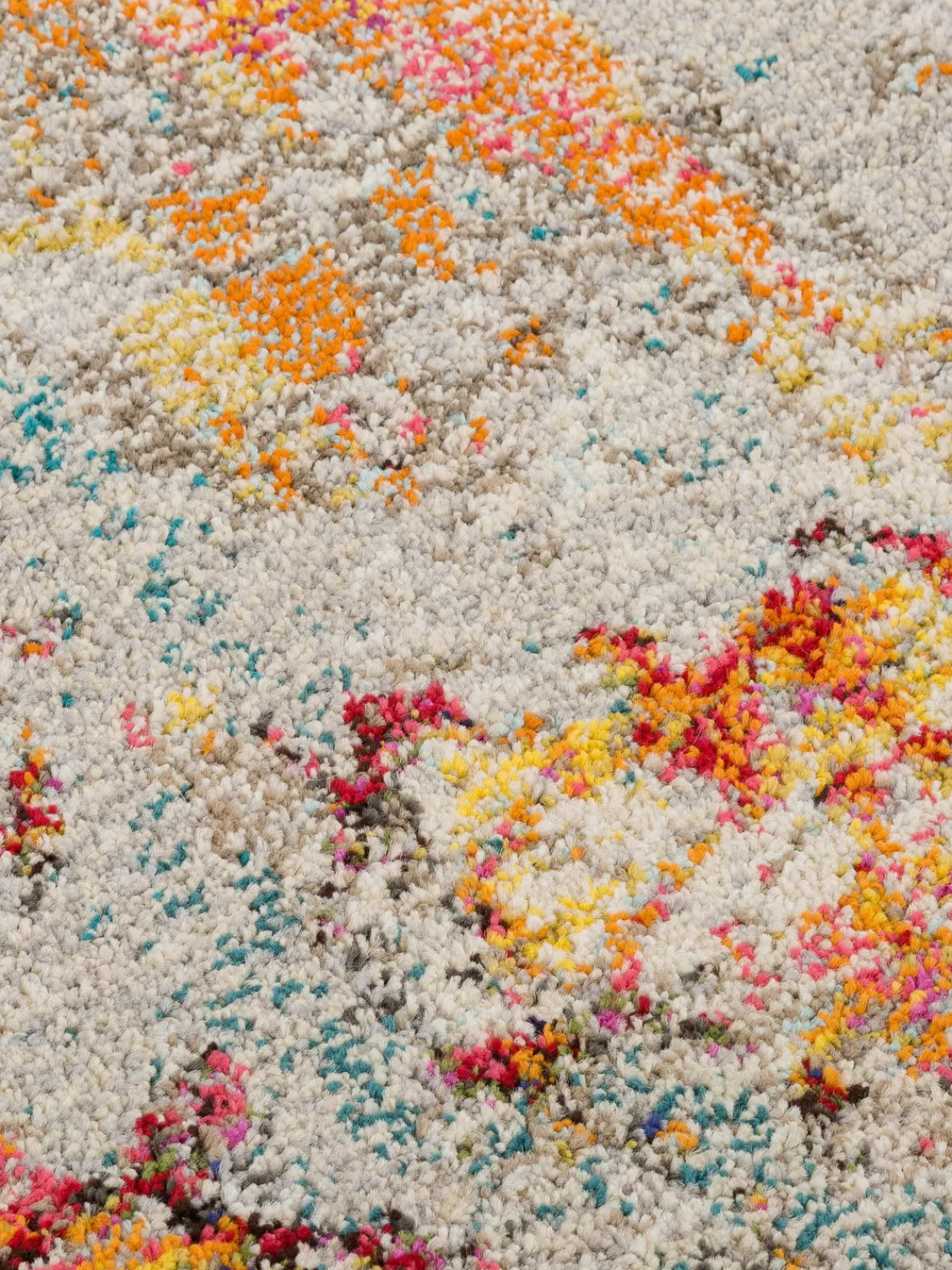 Redonda|Alfombras Rectangulares>Nourison Alfombra redonda de pelo corto de diseño Celestial Beige claro, multicolor