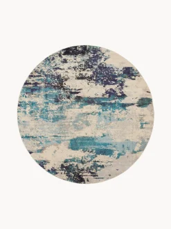 Alfombra redonda de pelo corto de diseño Celestial Redonda|Alfombras Rectangulares