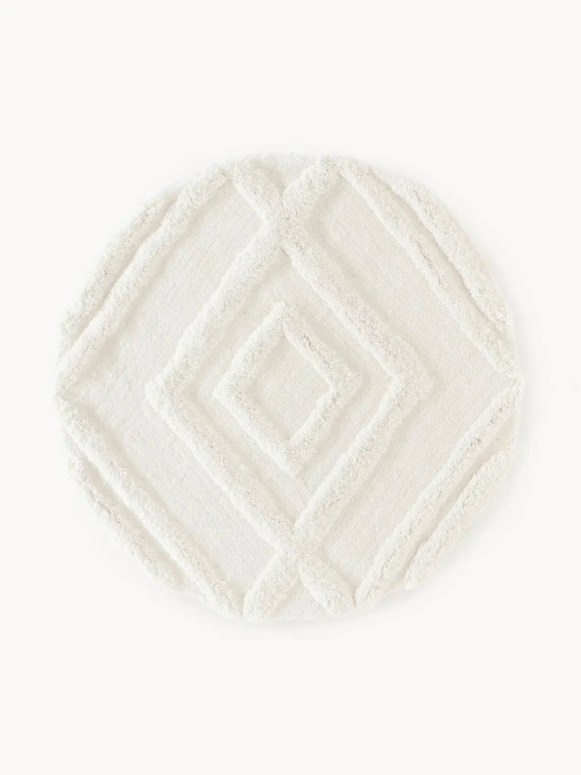 Alfombra redonda de pelo largo texturizada Magda Redonda|Alfombras Rectangulares