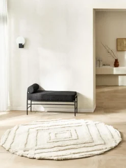 Alfombra redonda de pelo largo texturizada Magda Redonda|Alfombras Rectangulares