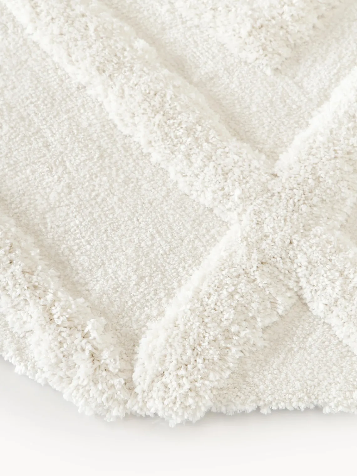 Alfombra redonda de pelo largo texturizada Magda Redonda|Alfombras Rectangulares