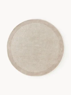 Redonda|Alfombras Rectangulares>Westwing Collection Alfombra redonda de pelo corto Kari Beige