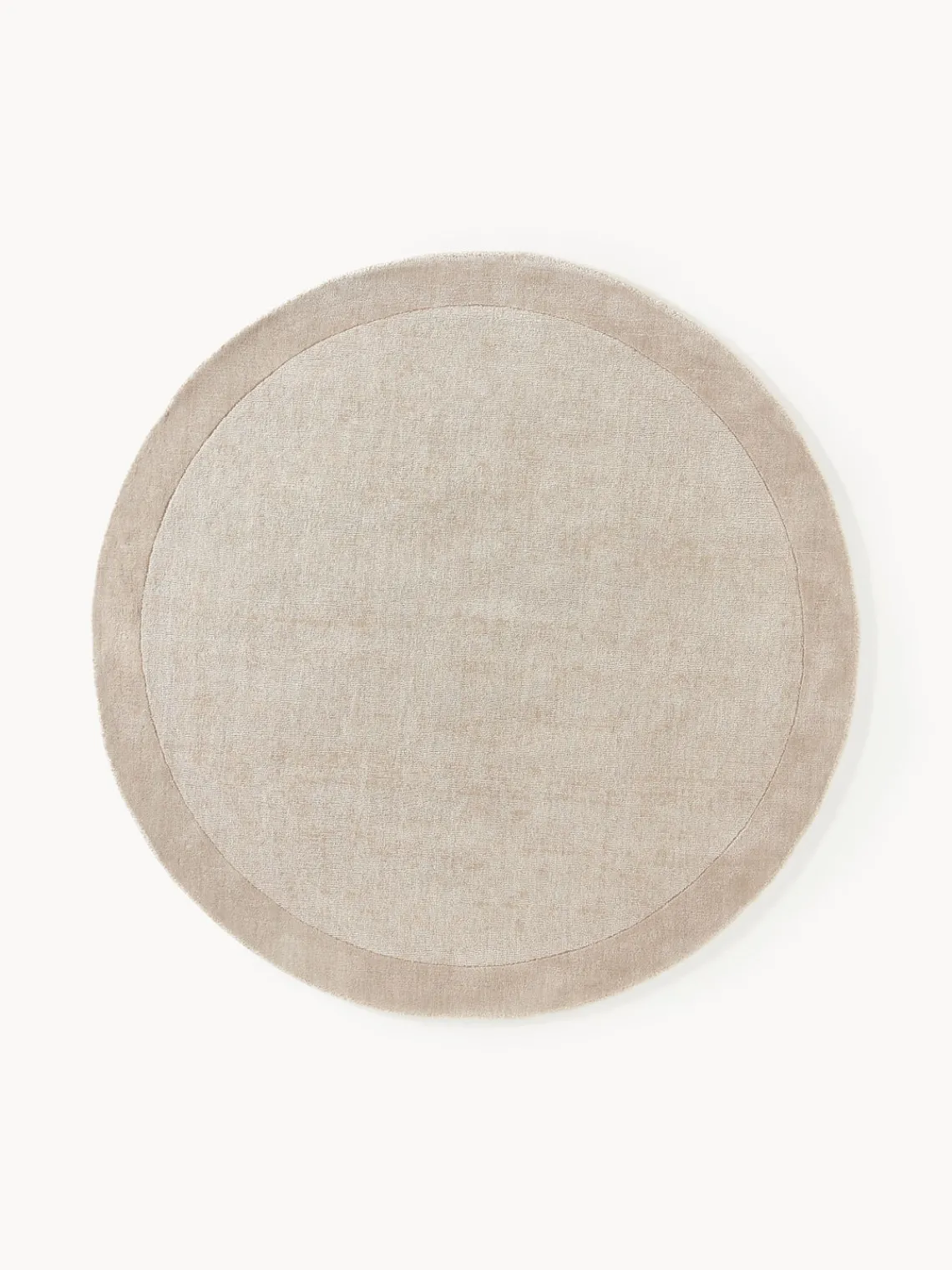 Redonda|Alfombras Rectangulares>Westwing Collection Alfombra redonda de pelo corto Kari Beige