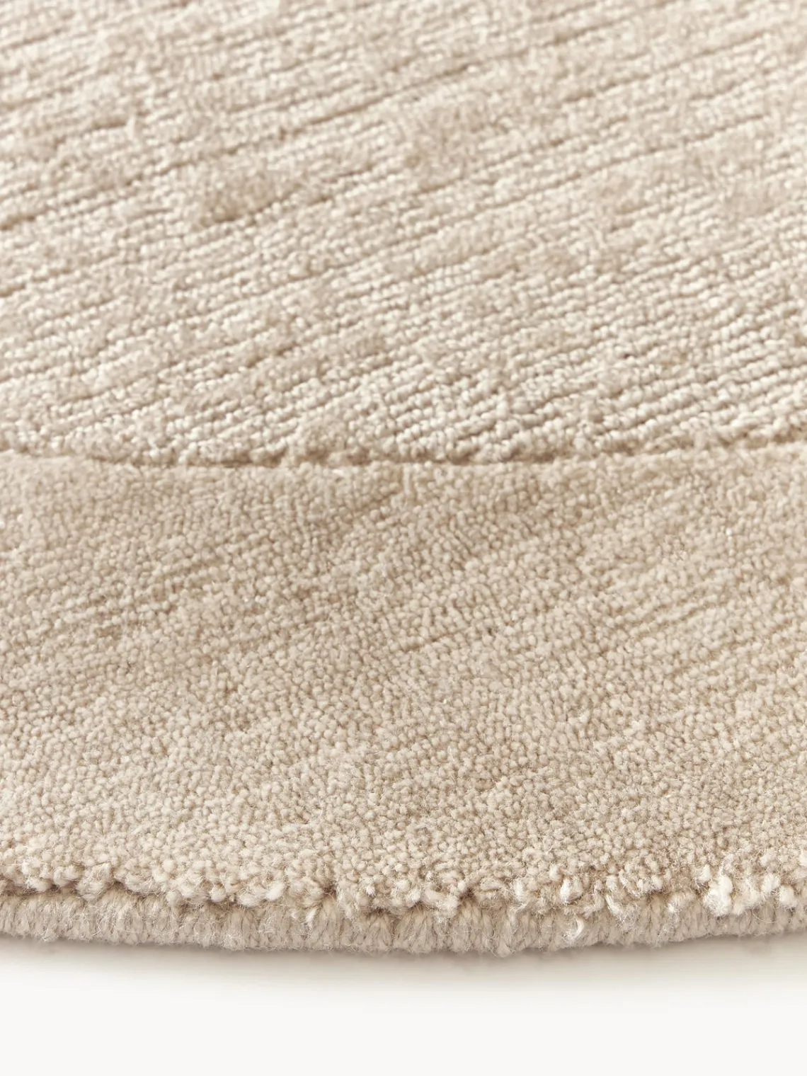 Redonda|Alfombras Rectangulares>Westwing Collection Alfombra redonda de pelo corto Kari Beige