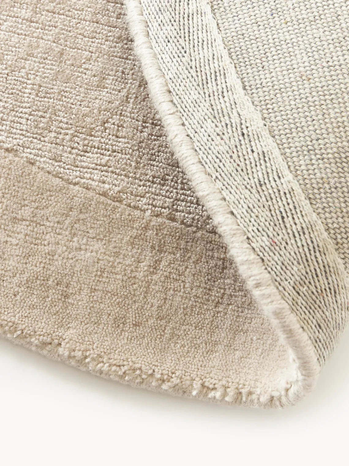 Redonda|Alfombras Rectangulares>Westwing Collection Alfombra redonda de pelo corto Kari Beige