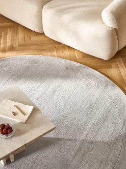 Redonda|Alfombras Rectangulares>Westwing Collection Alfombra redonda de pelo corto Kari Gris