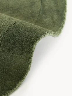 Redonda|Alfombras Rectangulares></noscript>Westwing Collection Alfombra redonda de pelo corto Kari Verde oscuro