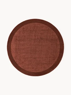 Redonda|Alfombras Rectangulares>Westwing Collection Alfombra redonda de pelo corto Kari Rojo óxido