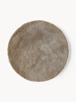 Redonda|Alfombras Rectangulares>Westwing Collection Alfombra redonda de pelo largo Leighton Marrón