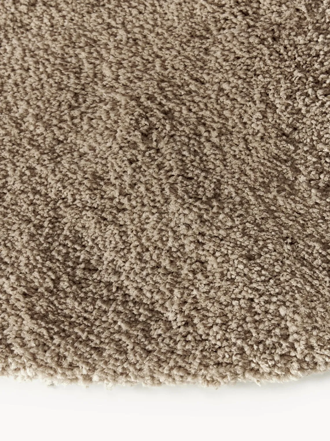 Redonda|Alfombras Rectangulares>Westwing Collection Alfombra redonda de pelo largo Leighton Marrón