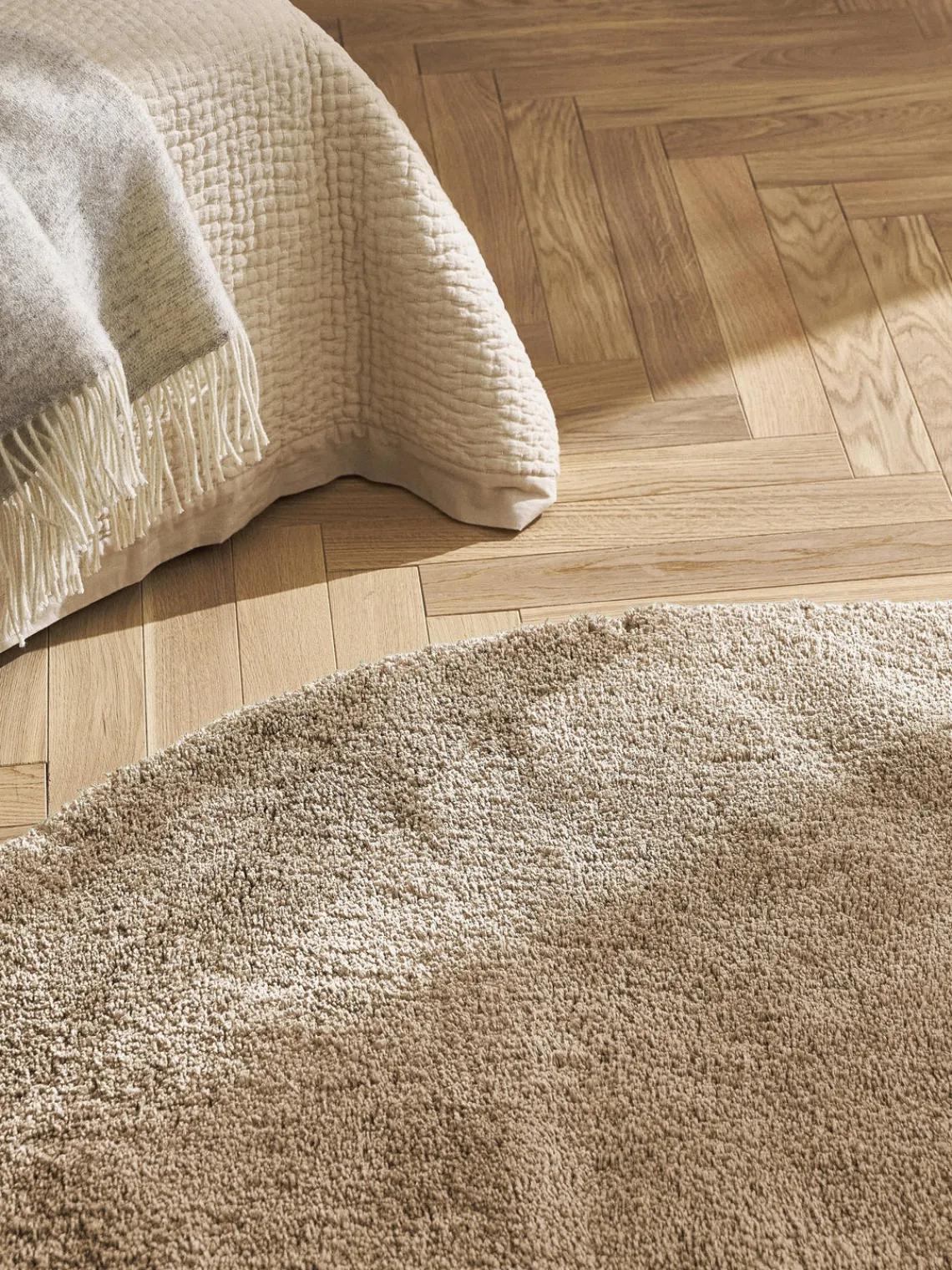 Clearance Alfombra redonda de pelo largo Leighton Redonda|Alfombras Rectangulares