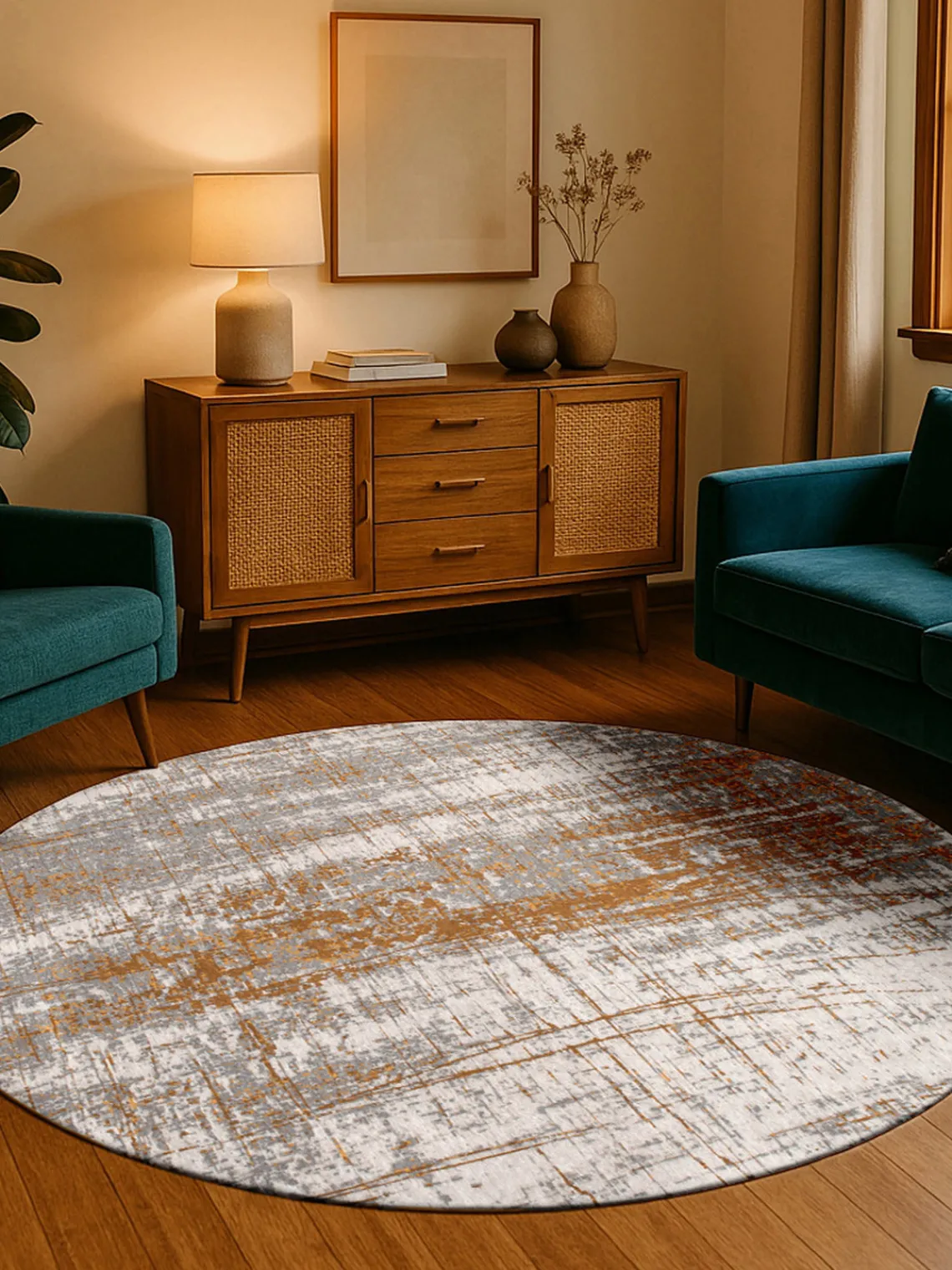 Redonda|Alfombras Rectangulares>Louis de Poortere Alfombra redonda de pelo corto Grip