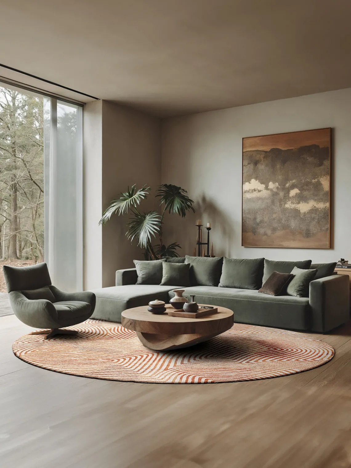 Alfombra redonda de tejido plano Coral Redonda|Alfombras Rectangulares