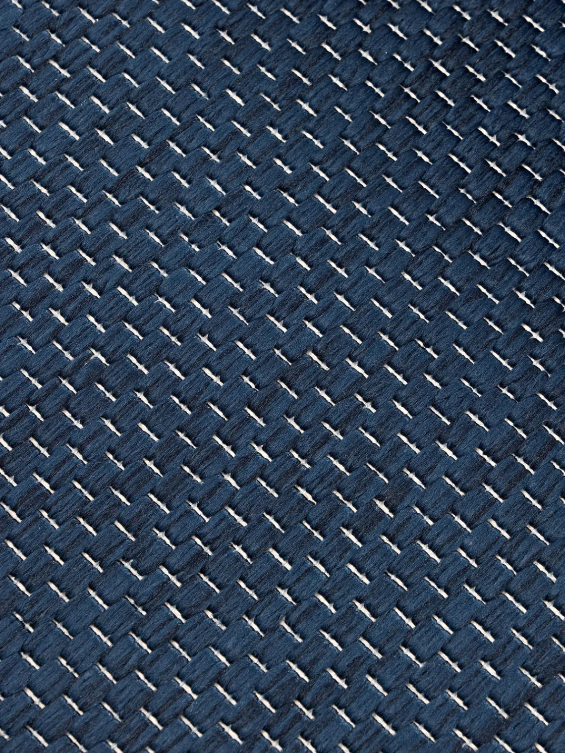 Alfombras De Exterior|Alfombras De Exterior>Westwing Collection Alfombra reversible para interior y exterior Whitby Azul oscuro, blanco Off White