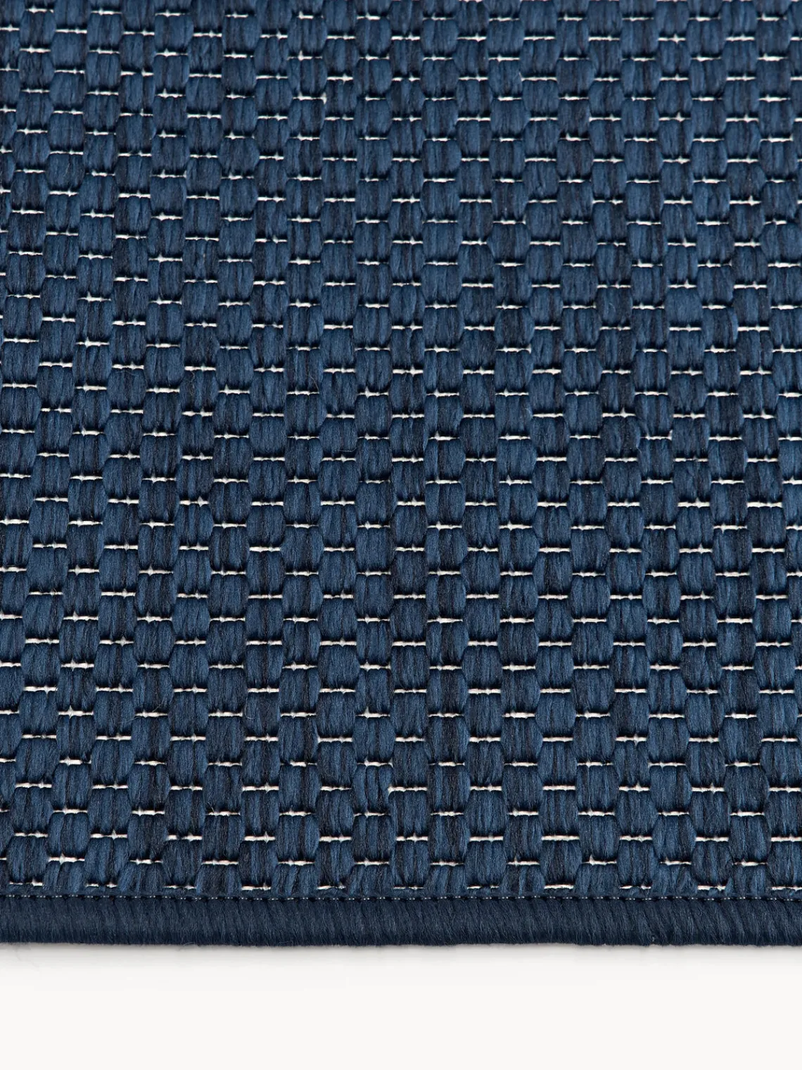 Alfombras De Exterior|Alfombras De Exterior>Westwing Collection Alfombra reversible para interior y exterior Whitby Azul oscuro, blanco Off White