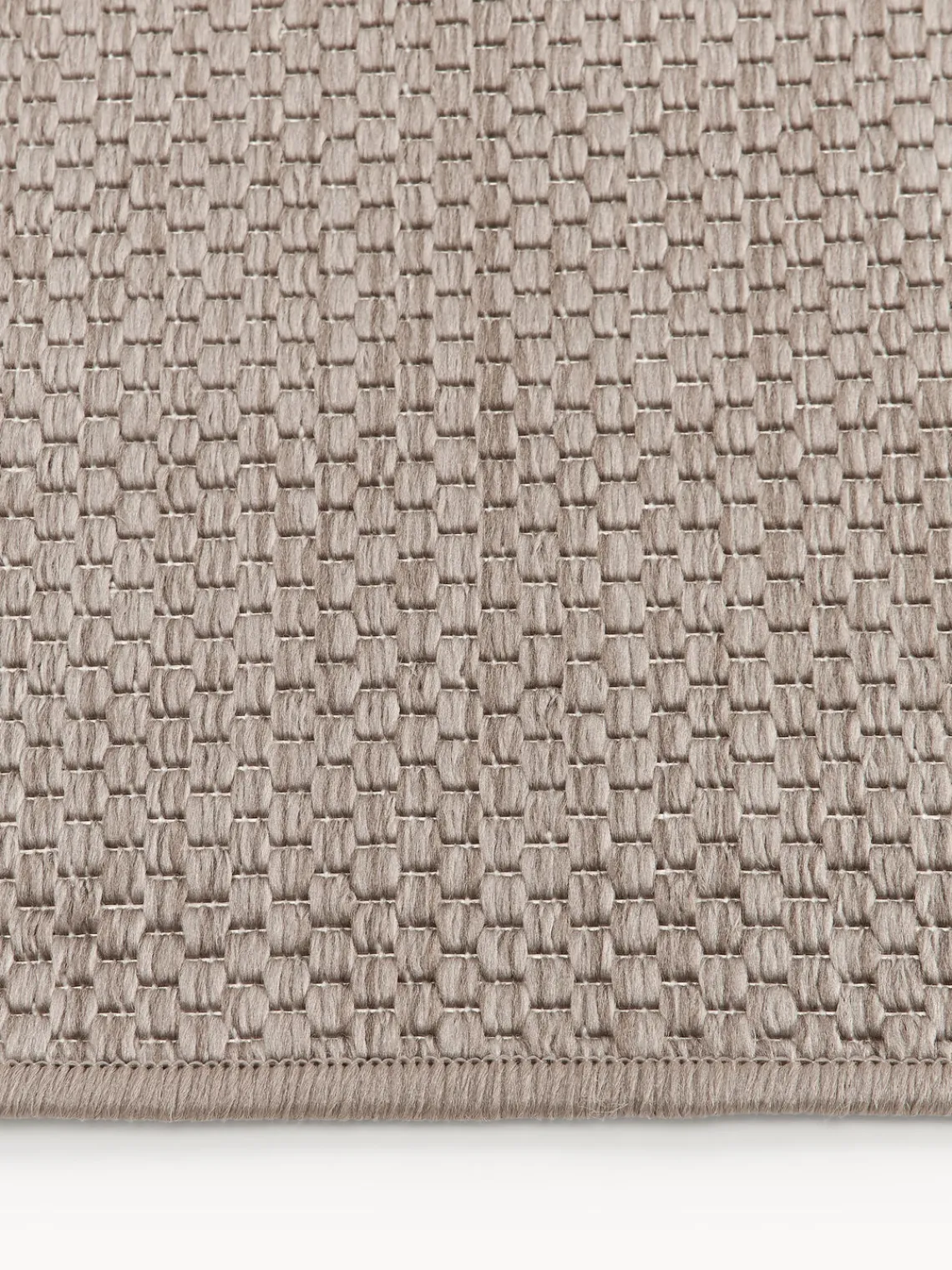 Alfombras De Exterior|Alfombras De Exterior>Westwing Collection Alfombra reversible para interior y exterior Whitby Taupe, blanco Off White