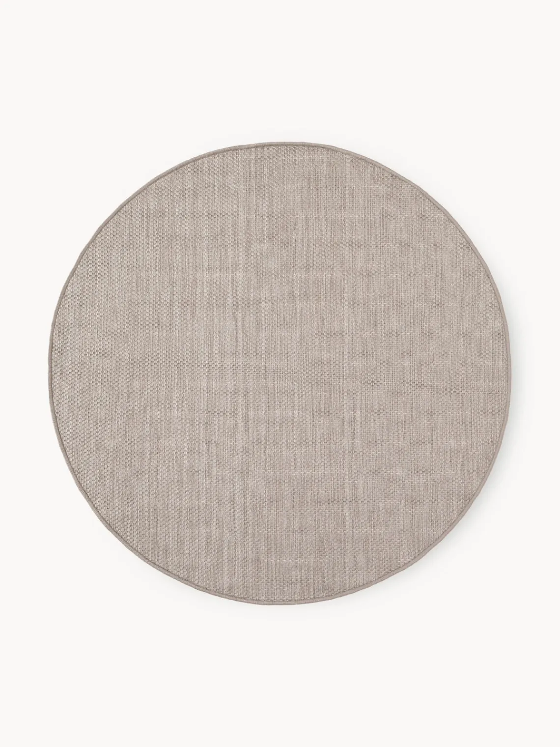 Alfombras De Exterior|Alfombras De Exterior>Westwing Collection Alfombra reversible redonda para interior y exterior Whitby Taupe, blanco Off White