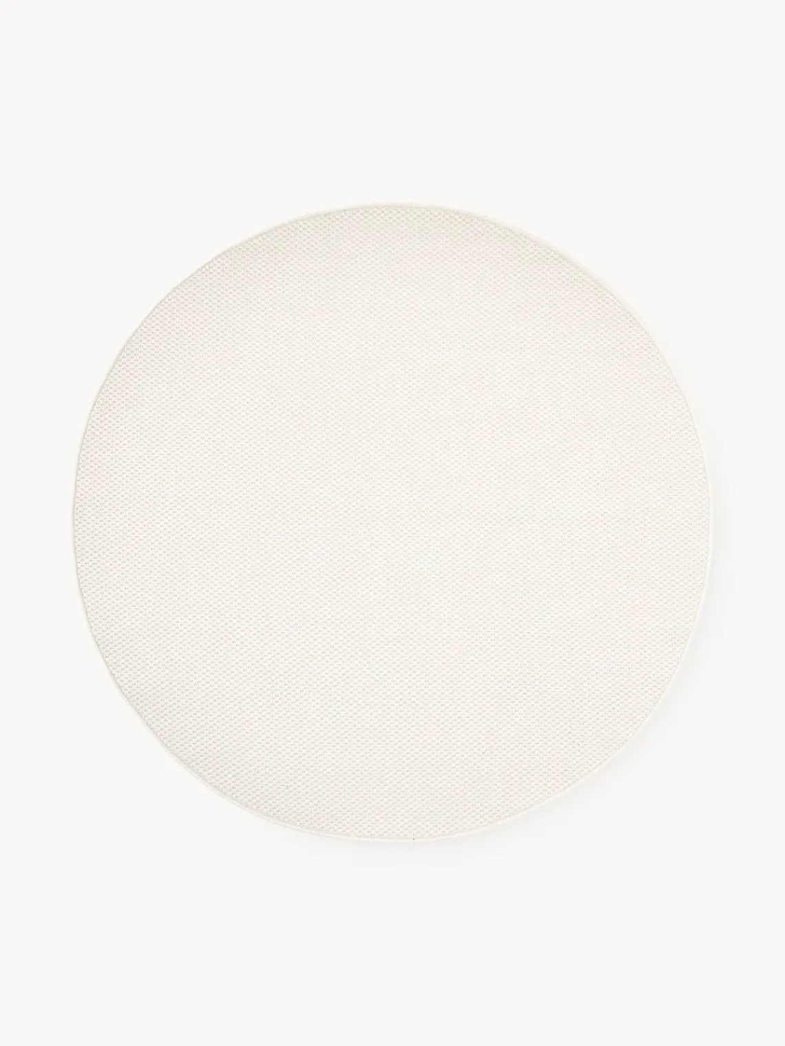 Alfombras De Exterior|Alfombras De Exterior>Westwing Collection Alfombra reversible redonda para interior y exterior Whitby Blanco Off White, taupe