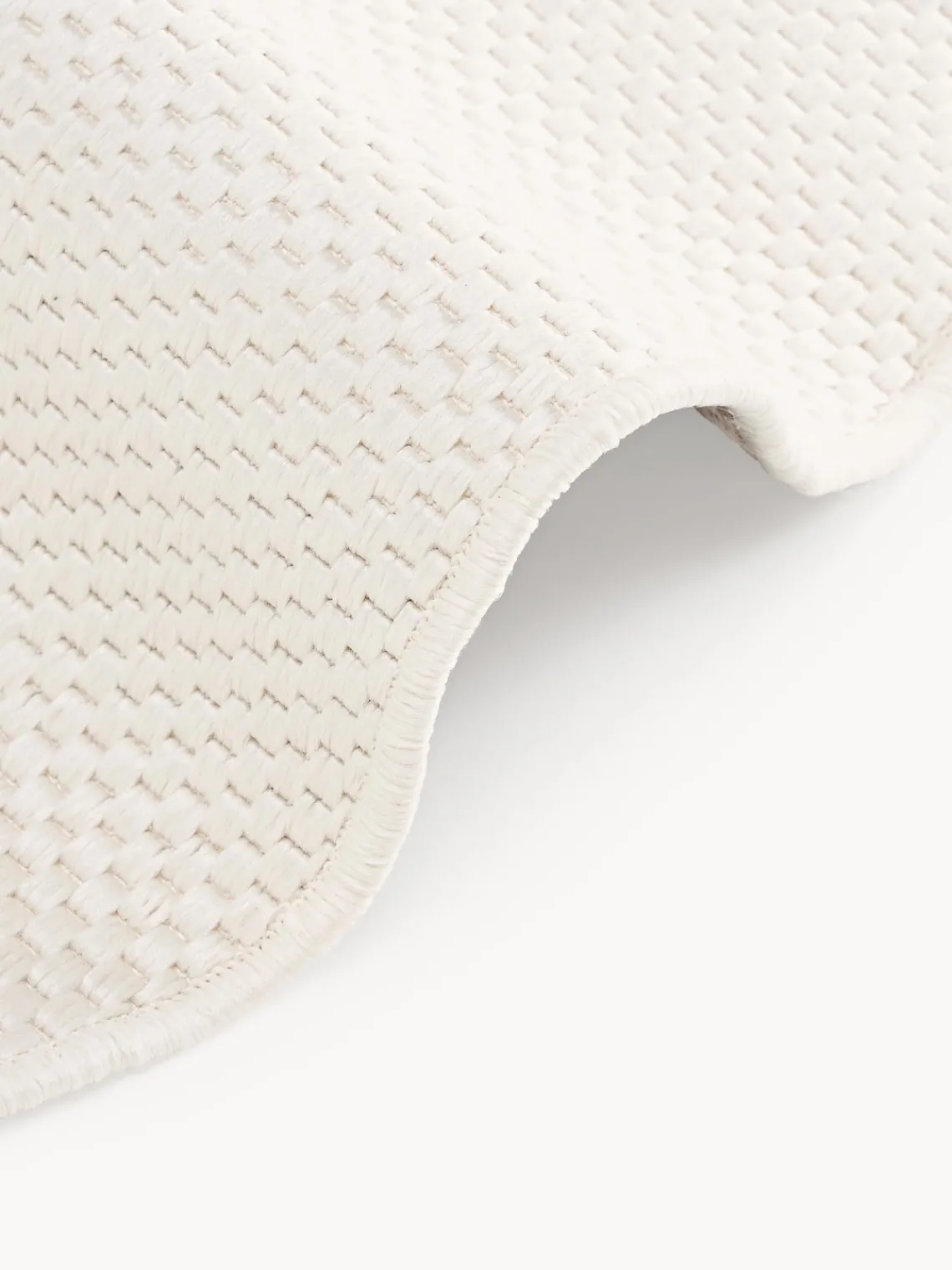 Alfombras De Exterior|Alfombras De Exterior>Westwing Collection Alfombra reversible redonda para interior y exterior Whitby Blanco Off White, taupe