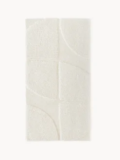 Rectangular|Alfombras Rectangulares>Westwing Collection Alfombra texturizada de pelo largo Jade Blanco crema