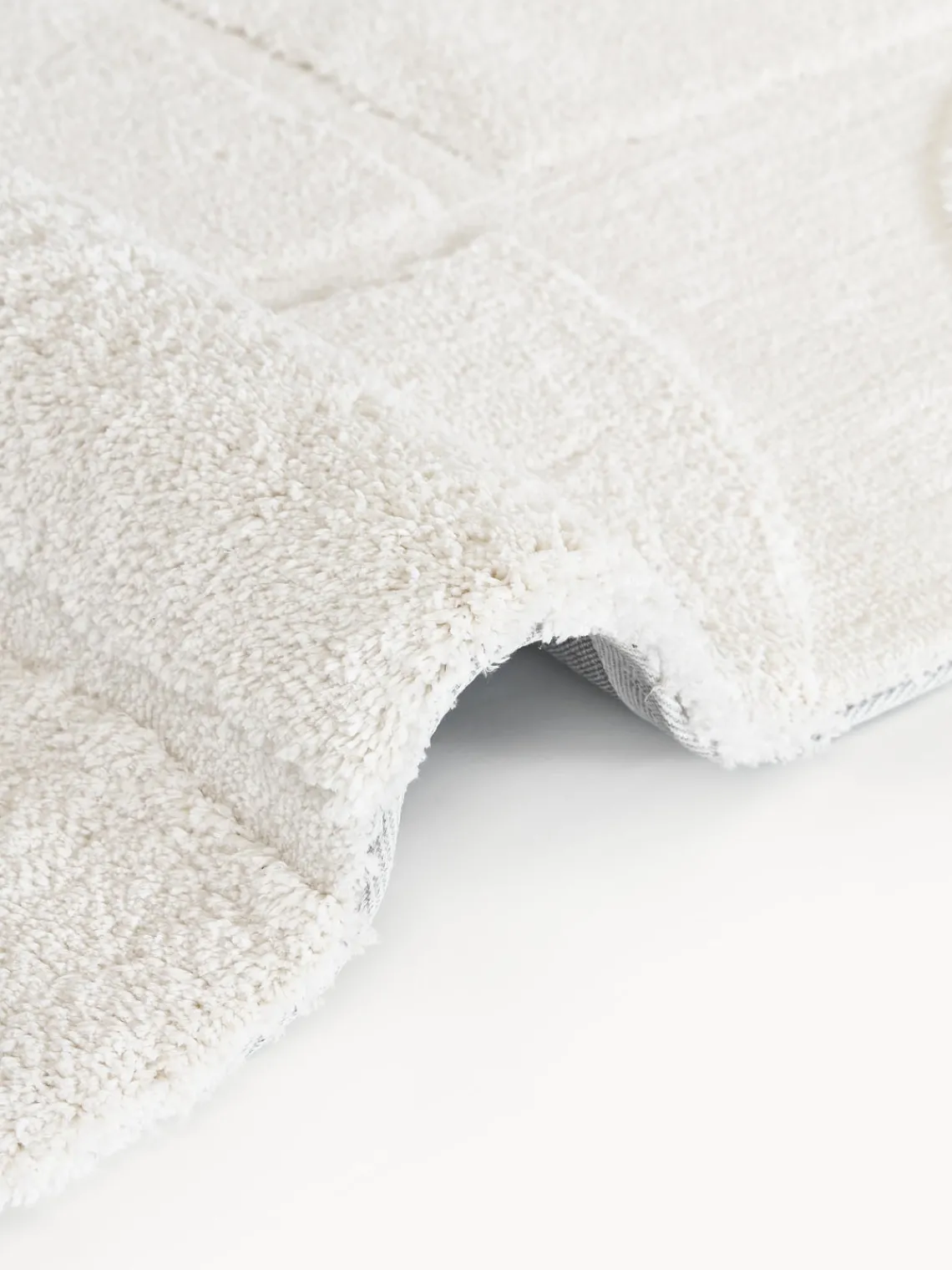 Rectangular|Alfombras Rectangulares>Westwing Collection Alfombra texturizada de pelo largo Jade Blanco crema