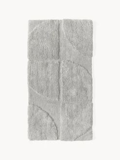 Rectangular|Alfombras Rectangulares>Westwing Collection Alfombra texturizada de pelo largo Jade Gris claro