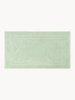 Alfombras De Baño|Mantas>Westwing Collection Alfombrilla de baño antideslizante con diseño de panal Katharina Verde salvia