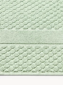 Alfombras De Baño|Mantas>Westwing Collection Alfombrilla de baño antideslizante con diseño de panal Katharina Verde salvia