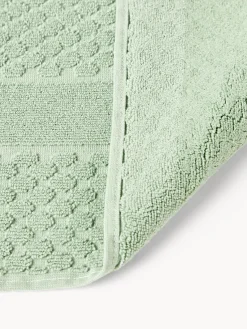 Alfombras De Baño|Mantas></noscript>Westwing Collection Alfombrilla de baño antideslizante con diseño de panal Katharina Verde salvia
