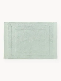 Alfombras De Baño|Mantas>Westwing Collection Alfombrilla de baño antideslizante de algodón ecológico Premium Verde salvia