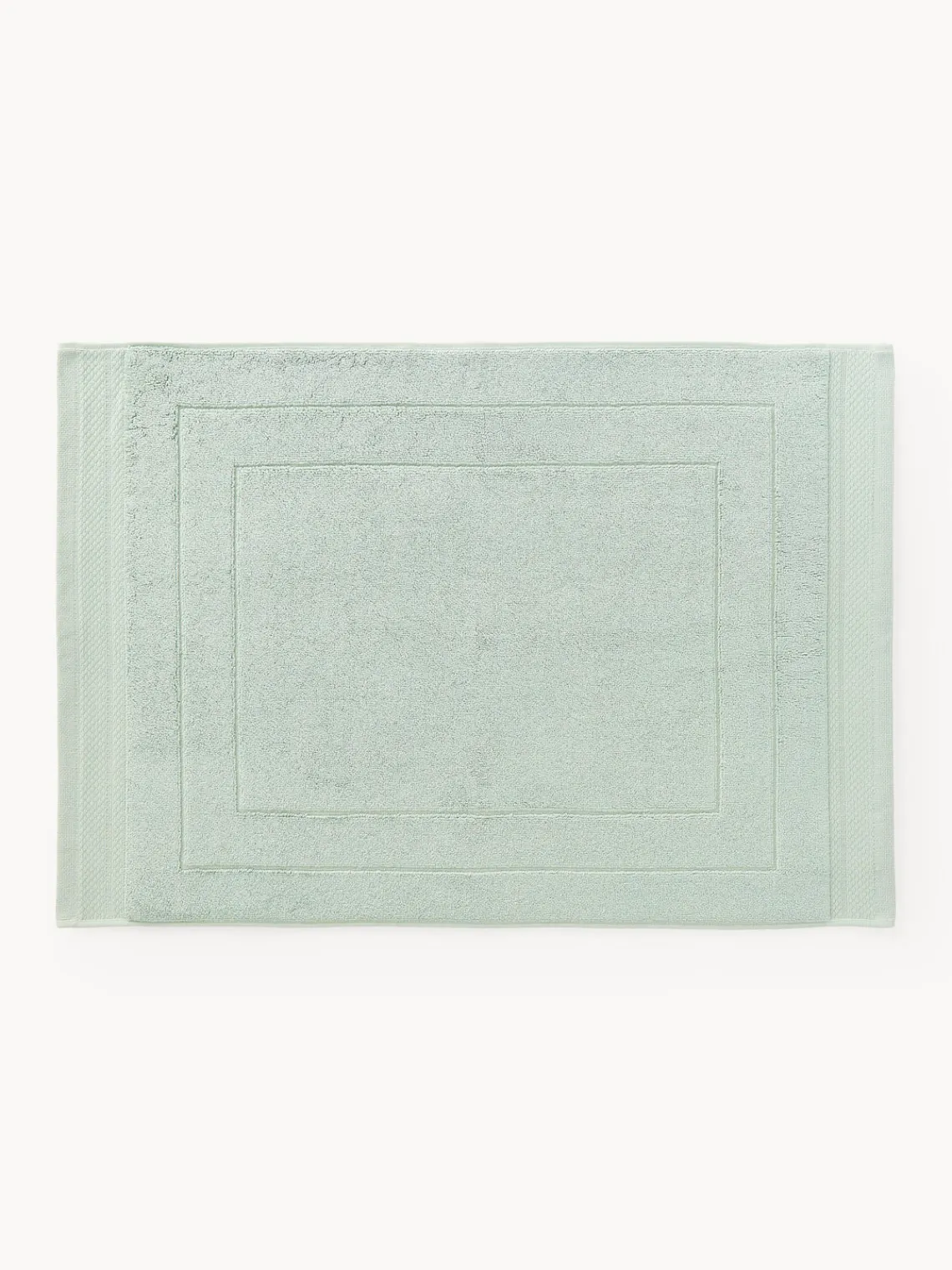 Alfombras De Baño|Mantas>Westwing Collection Alfombrilla de baño antideslizante de algodón ecológico Premium Verde salvia