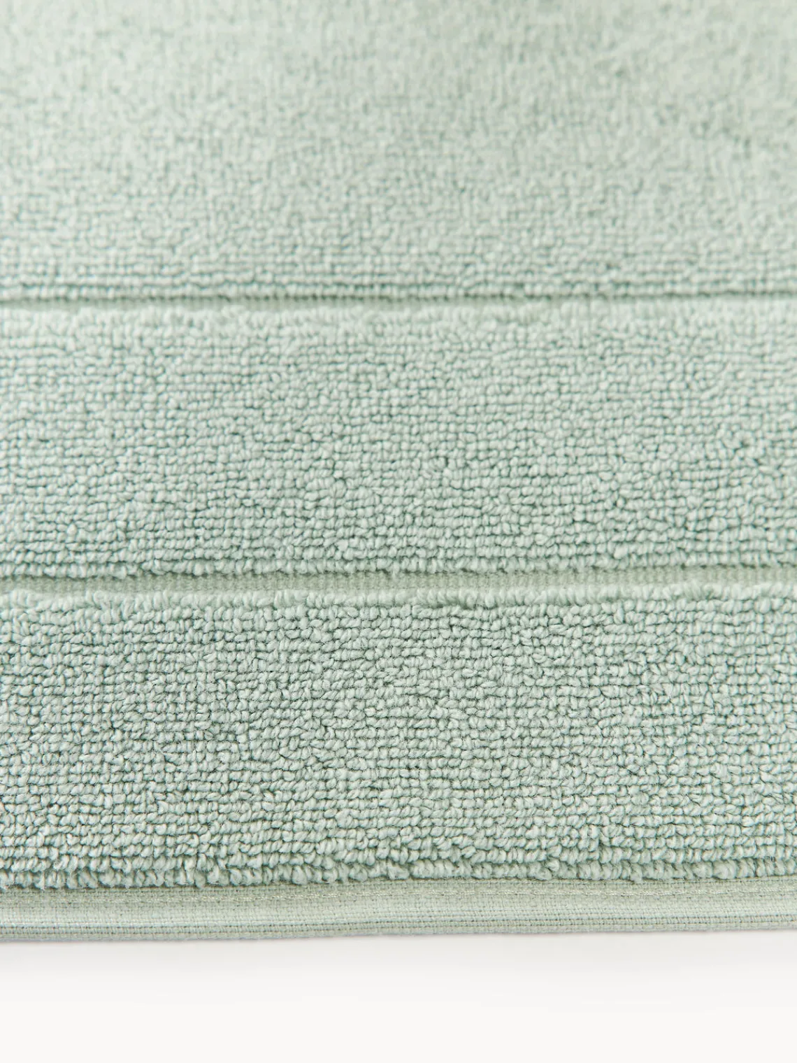 Alfombras De Baño|Mantas>Westwing Collection Alfombrilla de baño antideslizante de algodón ecológico Premium Verde salvia