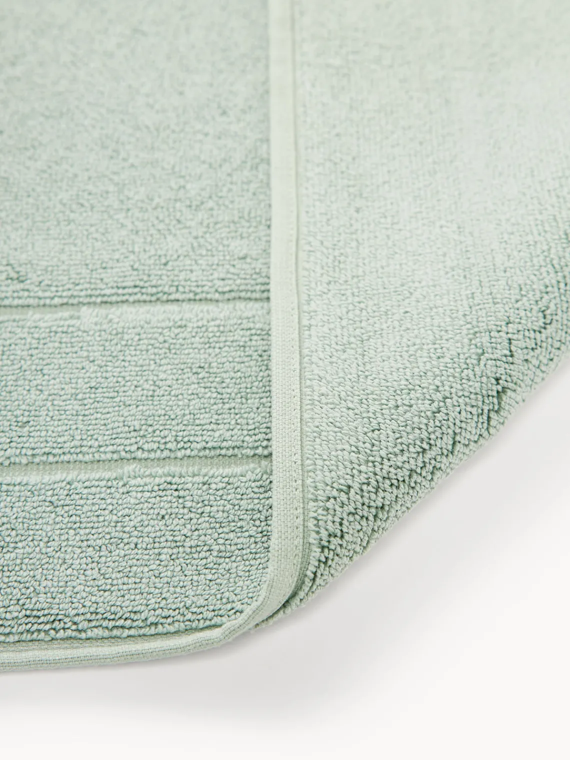 Alfombras De Baño|Mantas>Westwing Collection Alfombrilla de baño antideslizante de algodón ecológico Premium Verde salvia