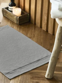 Alfombras De Baño|Mantas>Westwing Collection Alfombrilla de baño antideslizante de algodón ecológico Premium Gris oscuro