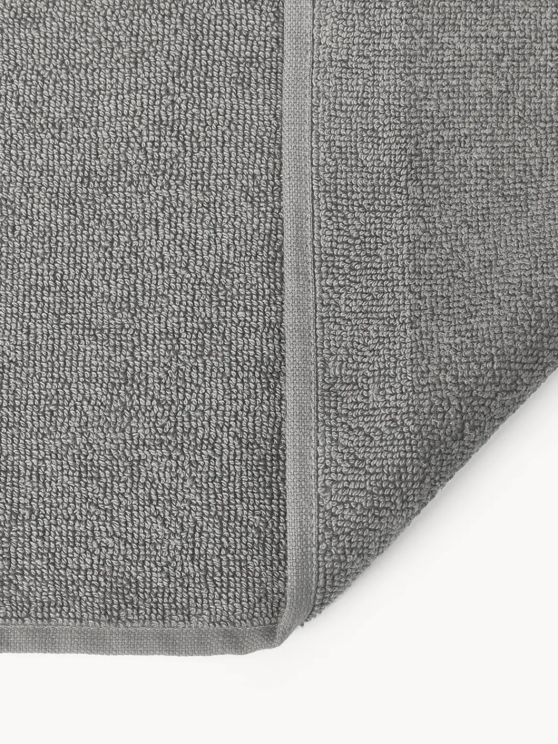 Alfombras De Baño|Mantas>Westwing Collection Alfombrilla de baño antideslizante de algodón ecológico Premium Gris oscuro