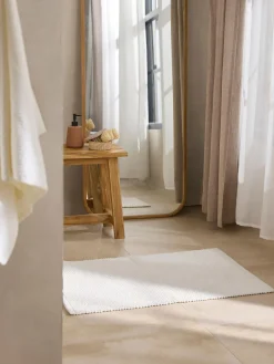 Alfombras De Baño|Mantas>Westwing Collection Alfombrilla de baño antideslizante Lilith Blanco