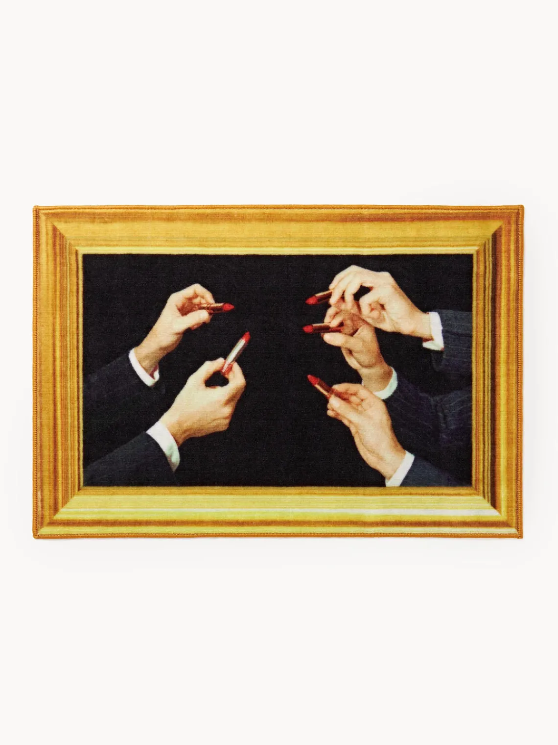 Alfombras De Baño|Mantas>SELETTI Alfombrilla de baño antideslizante Lipsticks Dorado, negro, multicolor