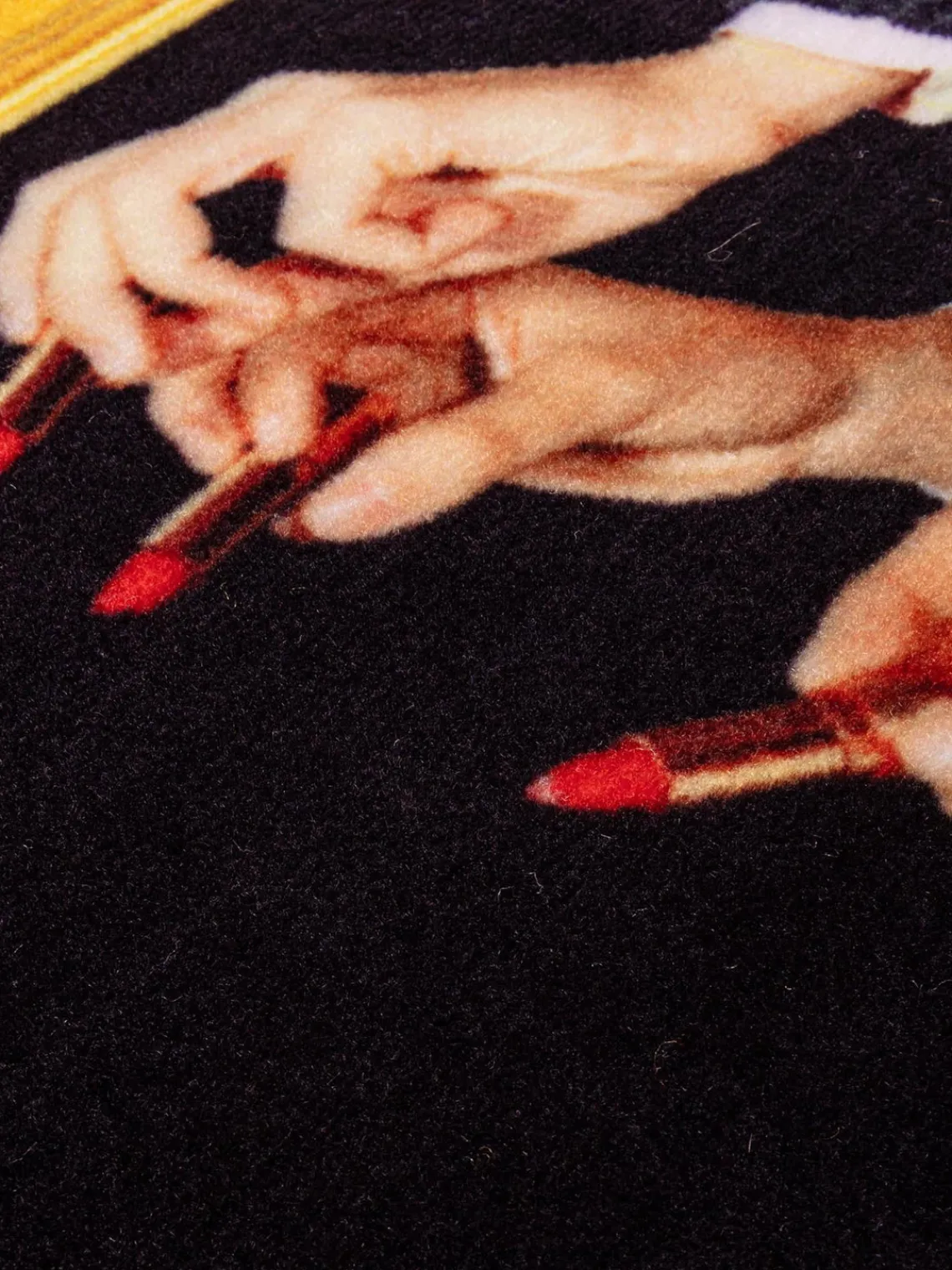 Alfombras De Baño|Mantas>SELETTI Alfombrilla de baño antideslizante Lipsticks Dorado, negro, multicolor