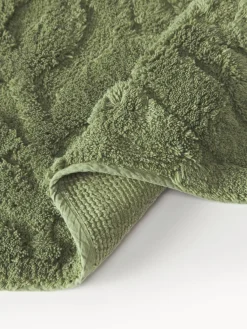 Alfombras De Baño|Mantas></noscript>Westwing Collection Alfombrilla de baño antideslizante con diseño en relieve Leaf Verde oscuro
