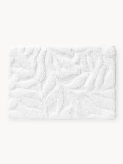 Outlet Alfombrilla de baño antideslizante con diseño en relieve Leaf Alfombras De Baño|Mantas