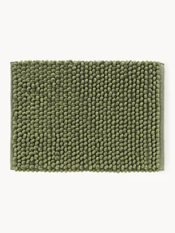 Alfombras De Baño|Mantas>Westwing Collection Alfombrilla de baño con diseño de lazo Brady Verde oscuro