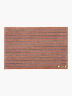 Alfombras De Baño|Mantas>Bongusta Alfombrilla de baño de algodón ecológico Naram Marrón, azul real