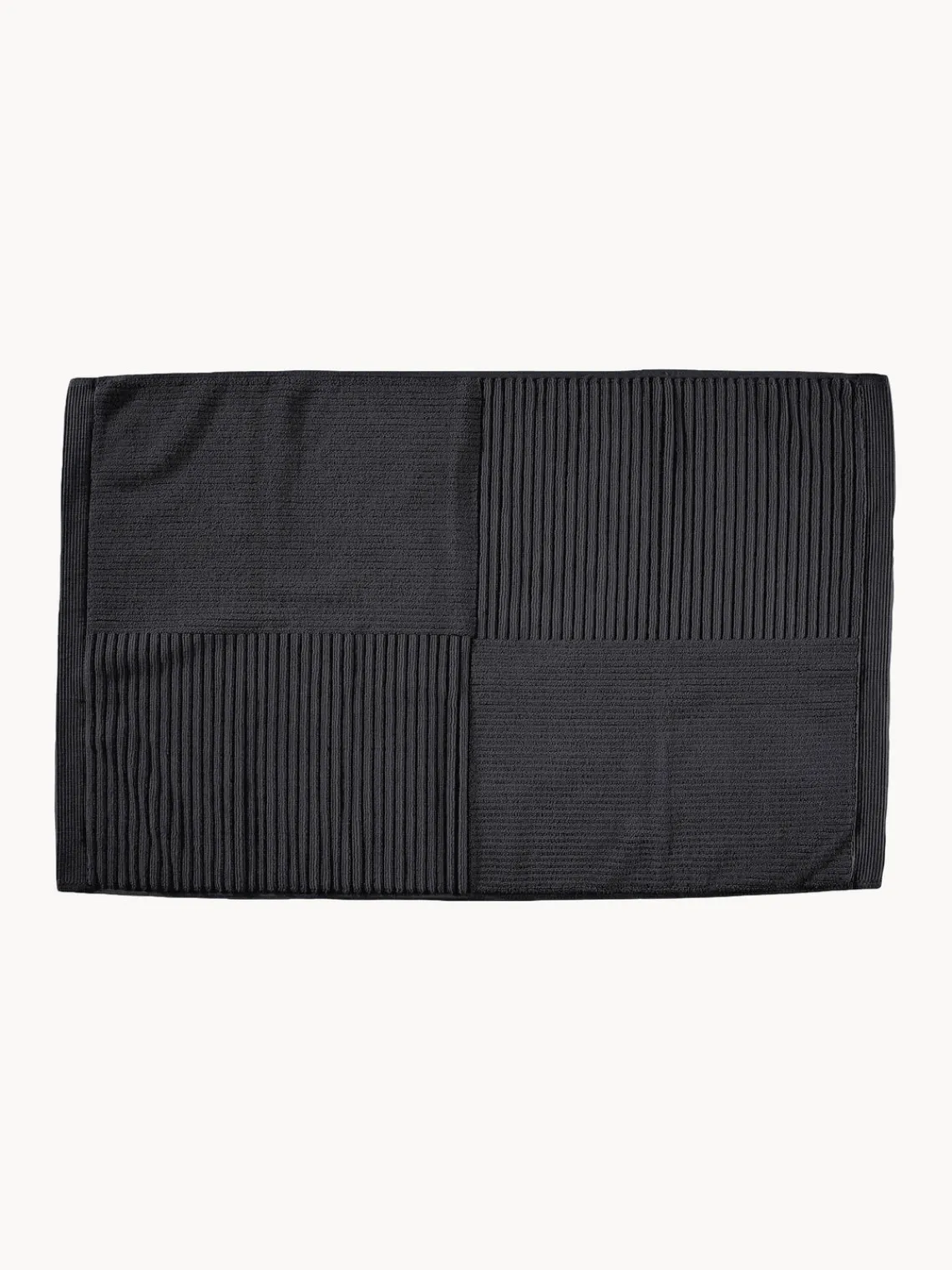 Alfombras De Baño|Mantas>Zone Denmark Alfombrilla de baño de algodón Classic Negro