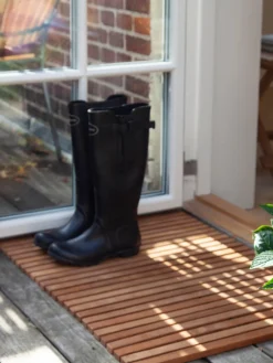 Clearance Alfombrilla de baño de madera de teca Anna Alfombras De Baño|Mantas