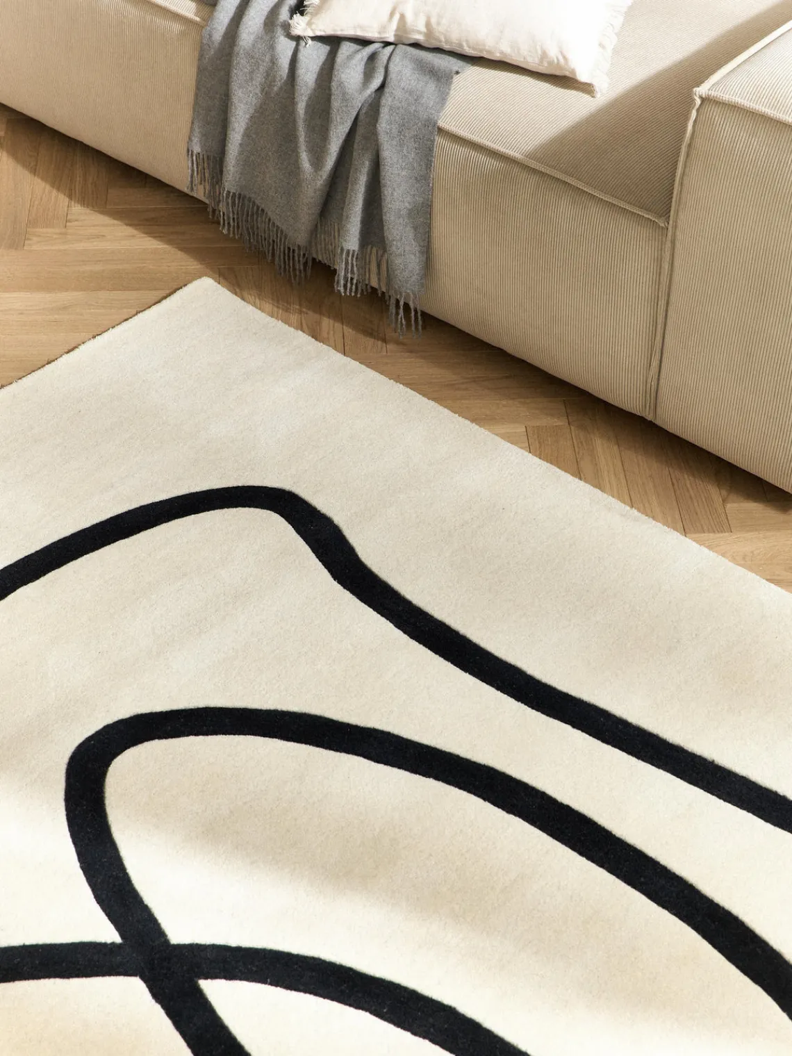 Rectangular|Alfombras Rectangulares>Westwing Collection Alfrombra artesanal de lana Line