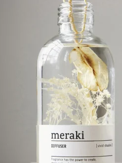 Ambientadores|Jarrones></noscript>Meraki Ambientador Vivid Shades (hierbas) Botella: transparente, blancoPalillos: beige