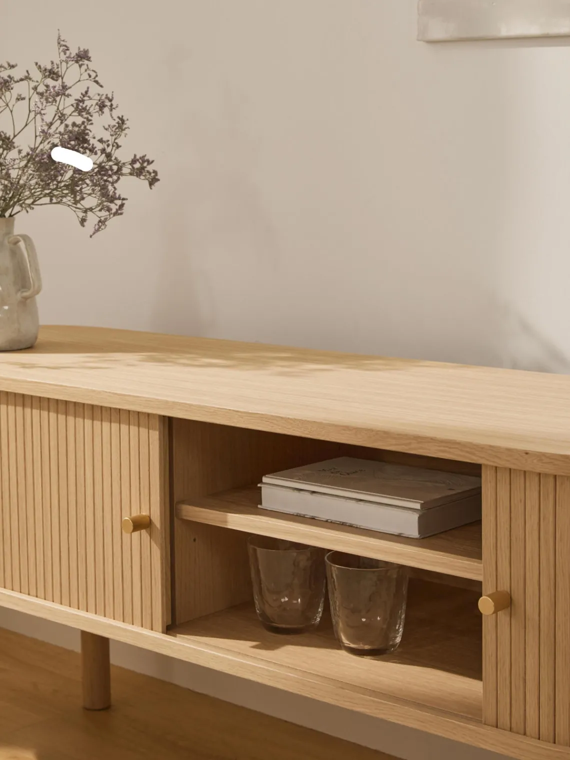 Muebles De Tv|Muebles De Tv>Westwing Collection Aparador acanalado Calary Madera clara