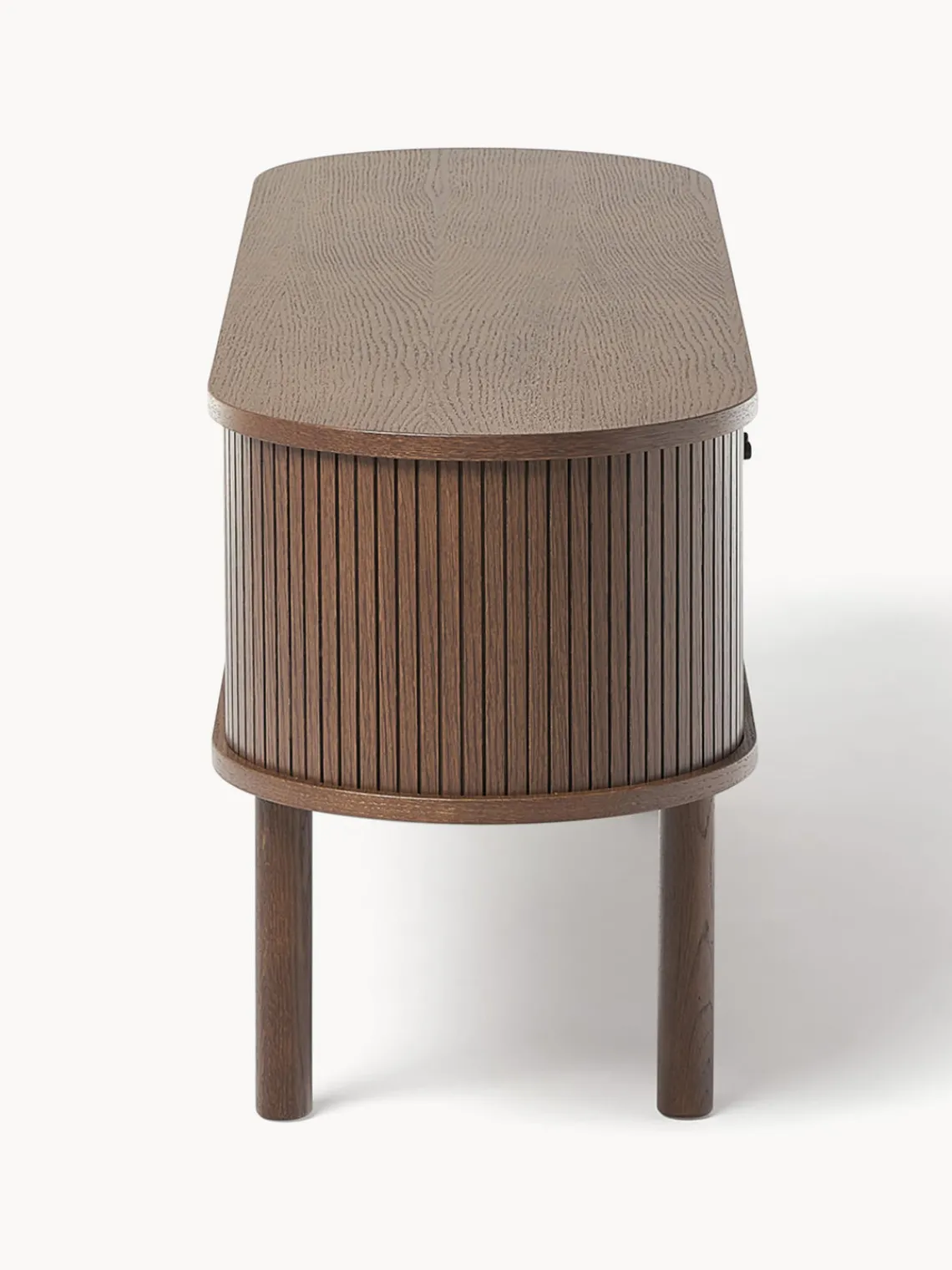 Muebles De Tv|Muebles De Tv>Westwing Collection Aparador acanalado Calary Madera de roble lacada en marrón oscuro